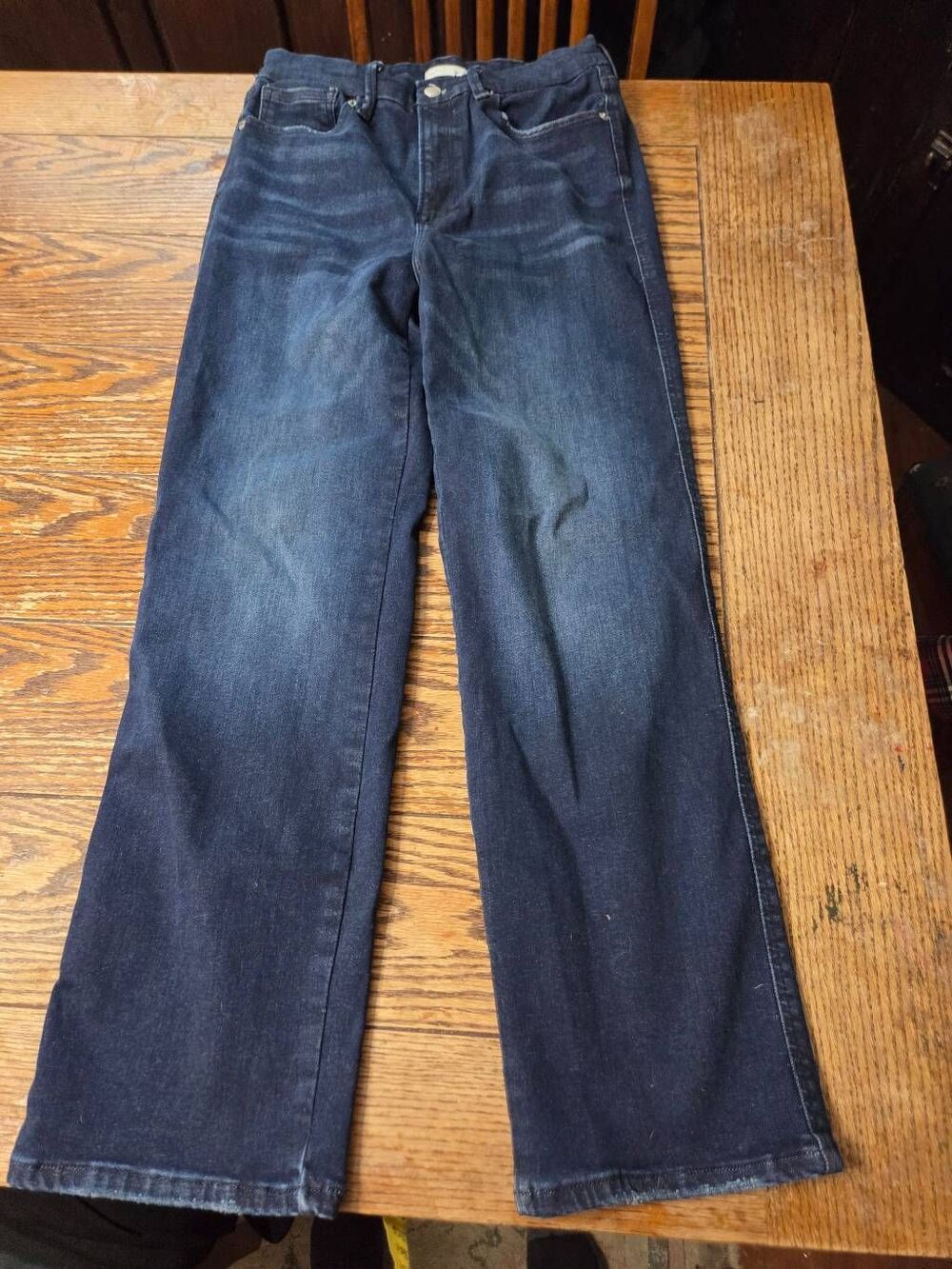 Good American Always Fits Good Curve Straight Jeans 6-12 - Picture 2 of 5